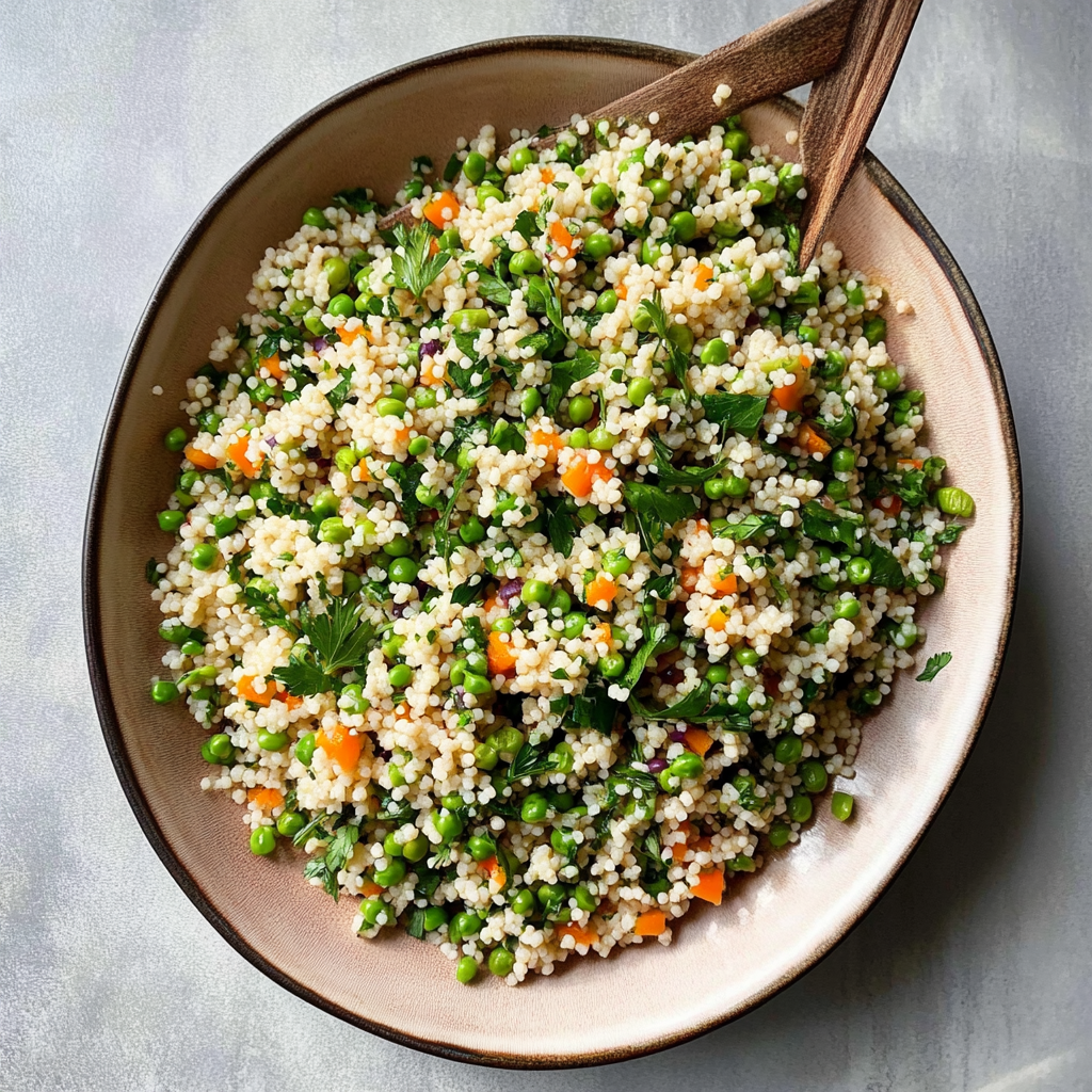 Recipe preparation for Spring Couscous Salad