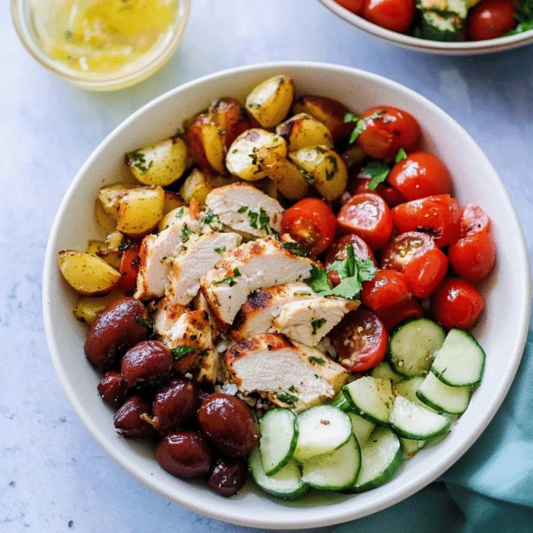 Irresistible Greek Chicken Bowls: A Mediterranean Delight