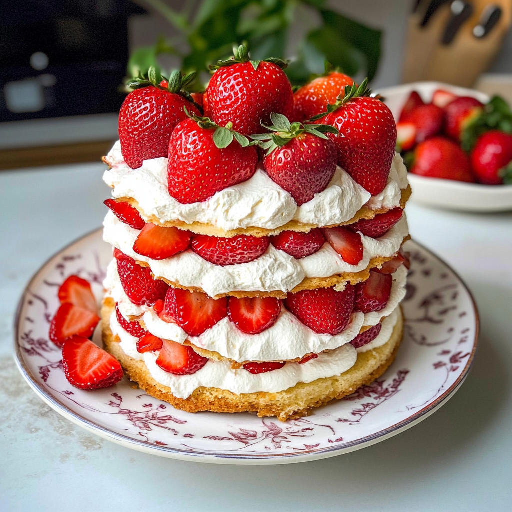 Recipe preparation for Strawberry Shortcake