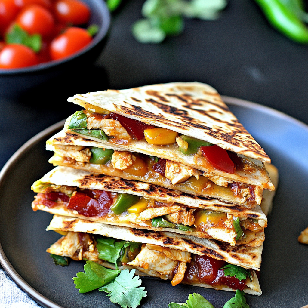 Recipe preparation for Rotisserie Chicken Quesadillas