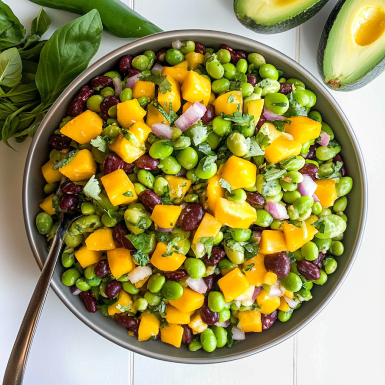 Delicious Healthy Vegan Mango Edamame Salad Recipe
