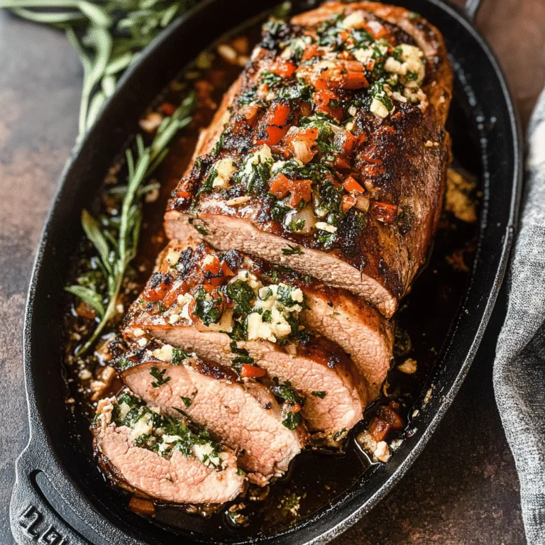 Savory Mediterranean Stuffed Pork Loin Recipe Delight