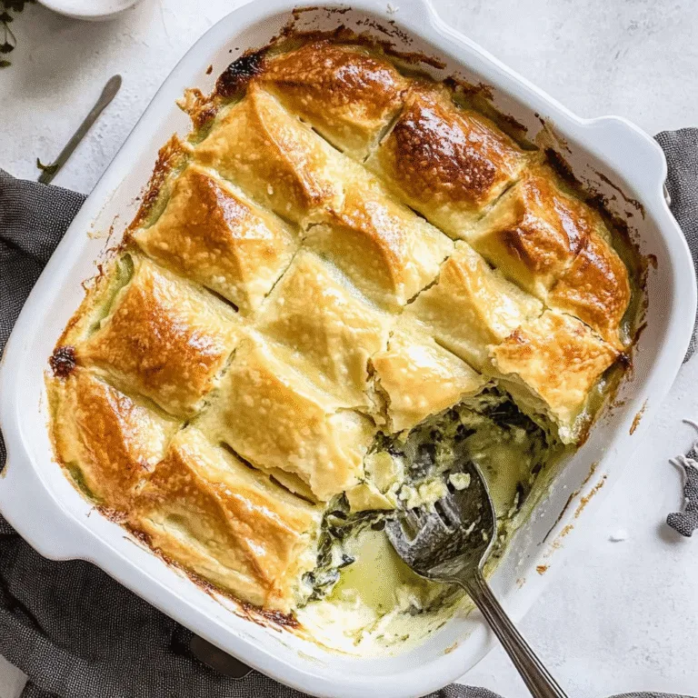 Irresistible Chicken & Spinach Pot Pie Casserole with Feta