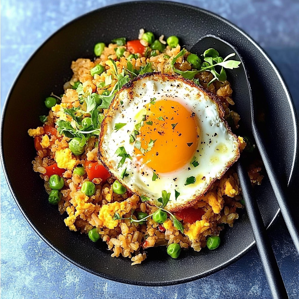 Recipe preparation for Cauliflower Fried Rice with Egg and Veggies