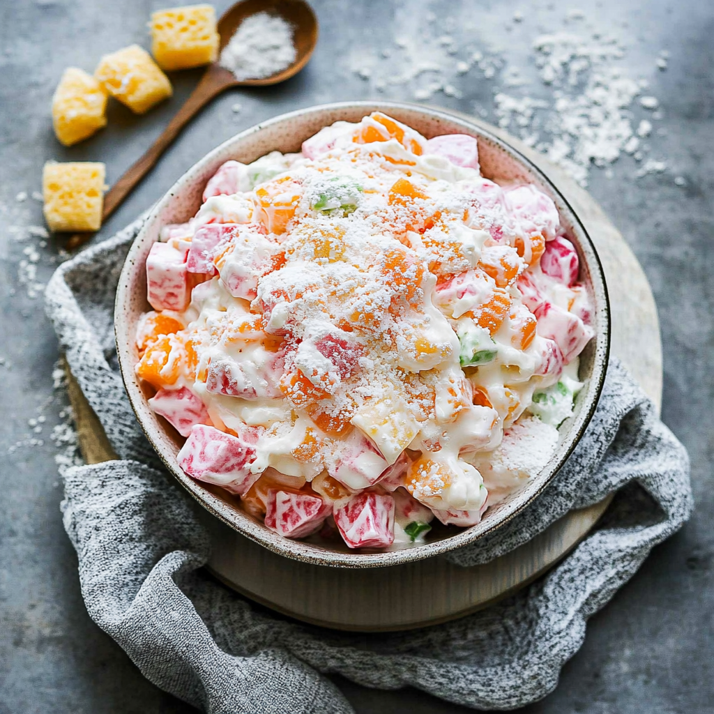 Recipe preparation for Ambrosia Salad