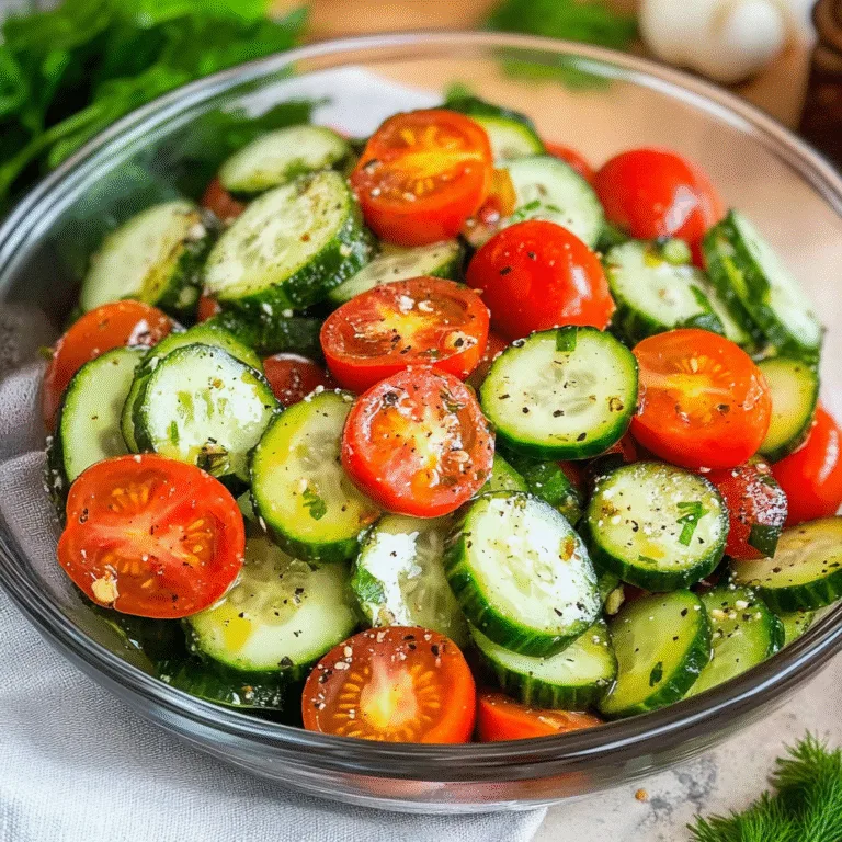 Refreshing Cucumber Tomato Salad Recipe for Summer Bliss