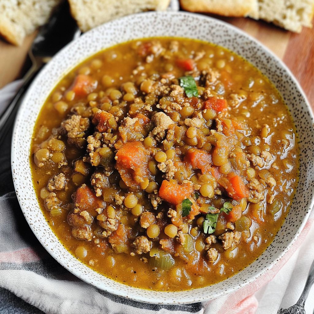 Recipe preparation for Turkey Lentil Soup