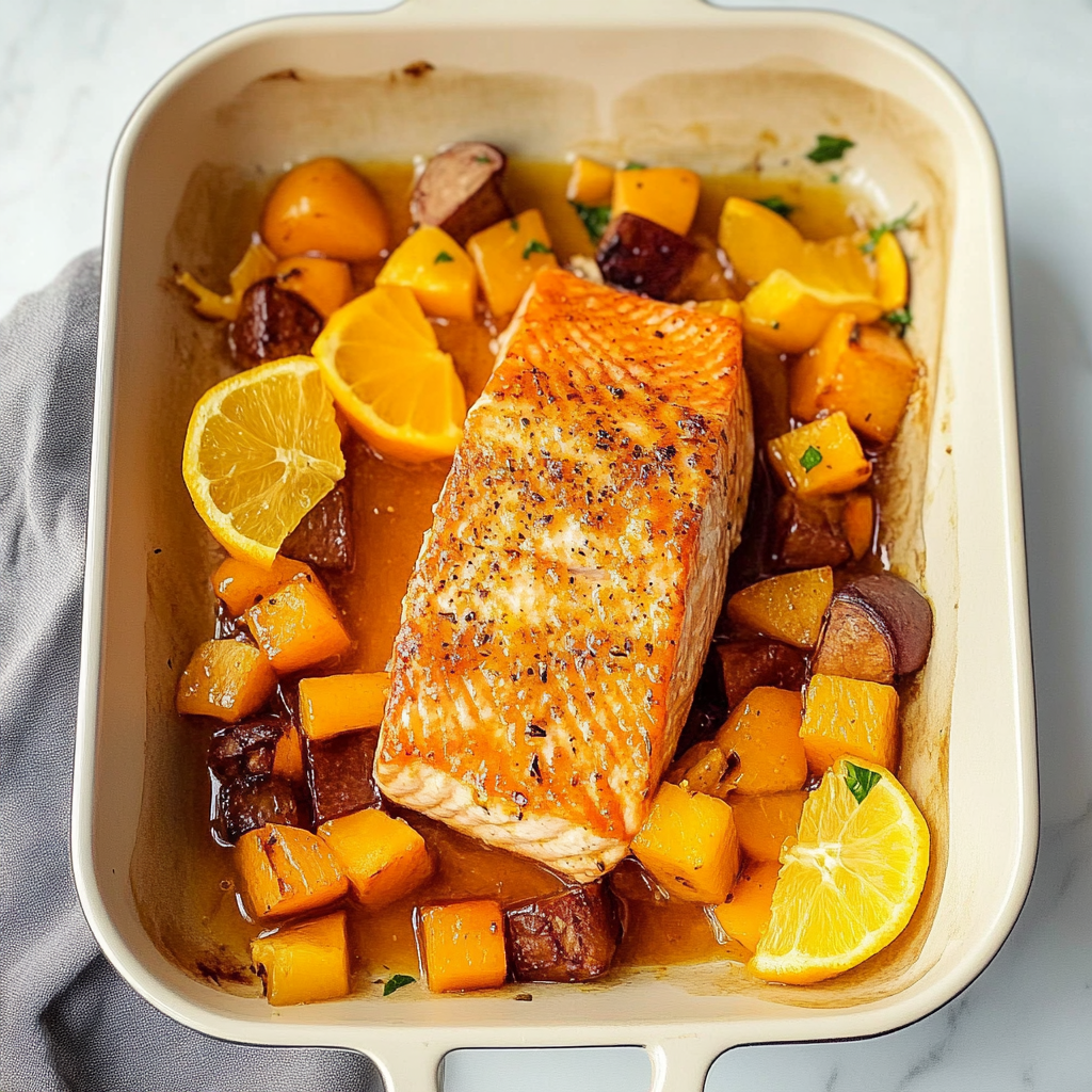 Recipe preparation for Honey Citrus Glazed Salmon