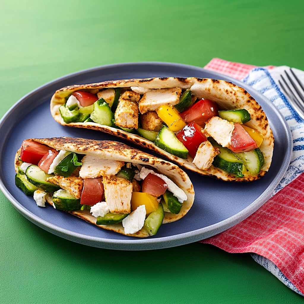 Recipe preparation for Strawberry Chicken Pita Pockets