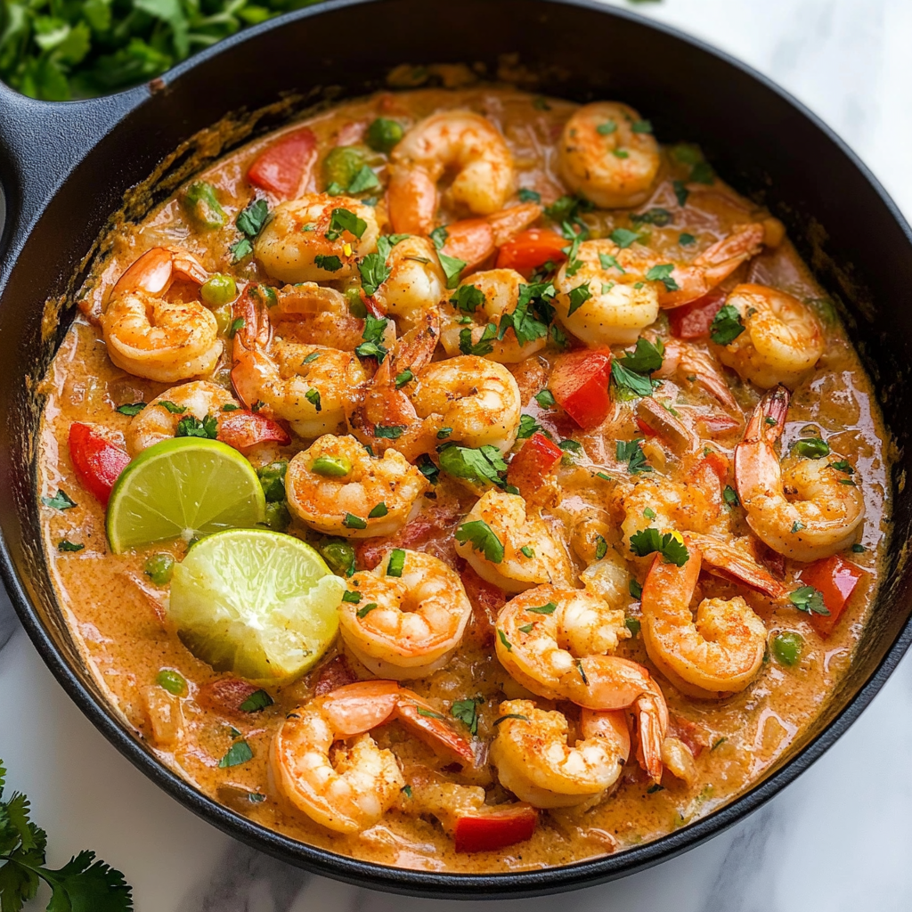 Recipe preparation for Creamy Cajun Shrimp and Rice