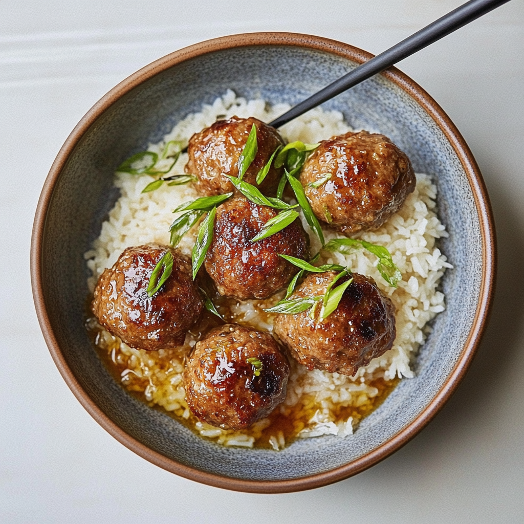 Recipe preparation for Honey Soy Glazed Meatballs