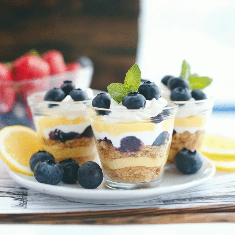 Irresistible Lemon Blueberry Cheesecake Parfaits Recipe