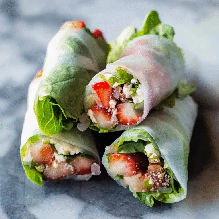 Irresistible Strawberry Spinach Spring Rolls Recipe