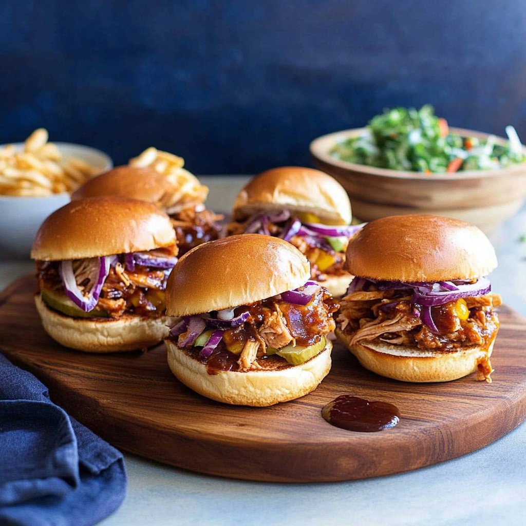 Recipe preparation for BBQ Pulled Chicken Sliders