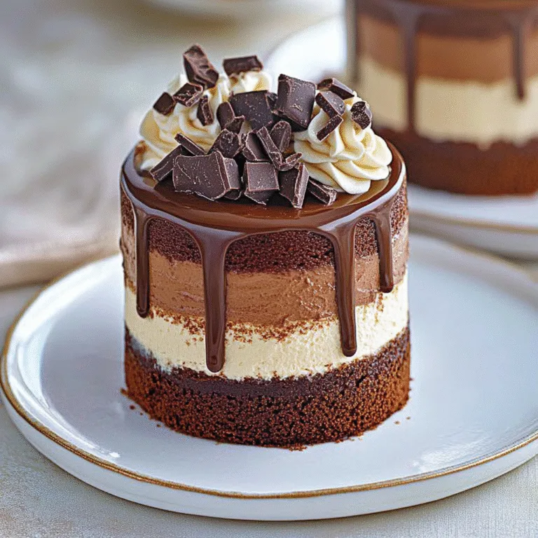 Decadent Triple Layer Chocolate Mousse Cake Recipe