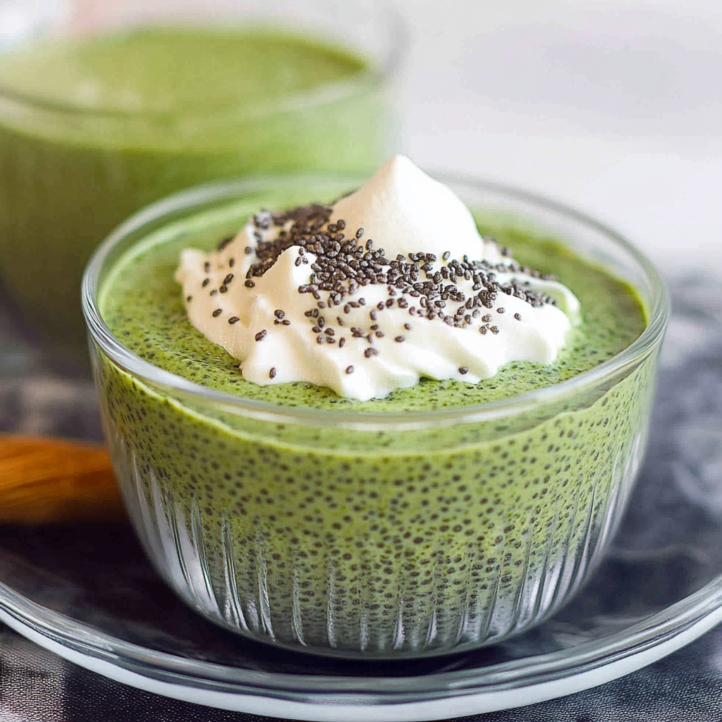 Recipe preparation for Matcha Chia Pudding