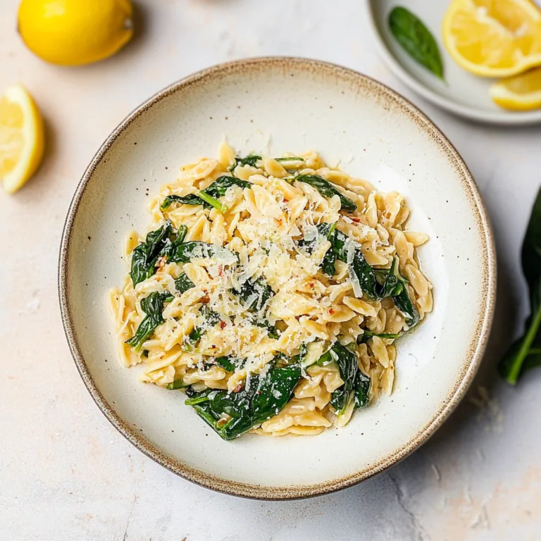 Creamy Lemon Orzo with Spinach: A Cozy 30-Minute Dish