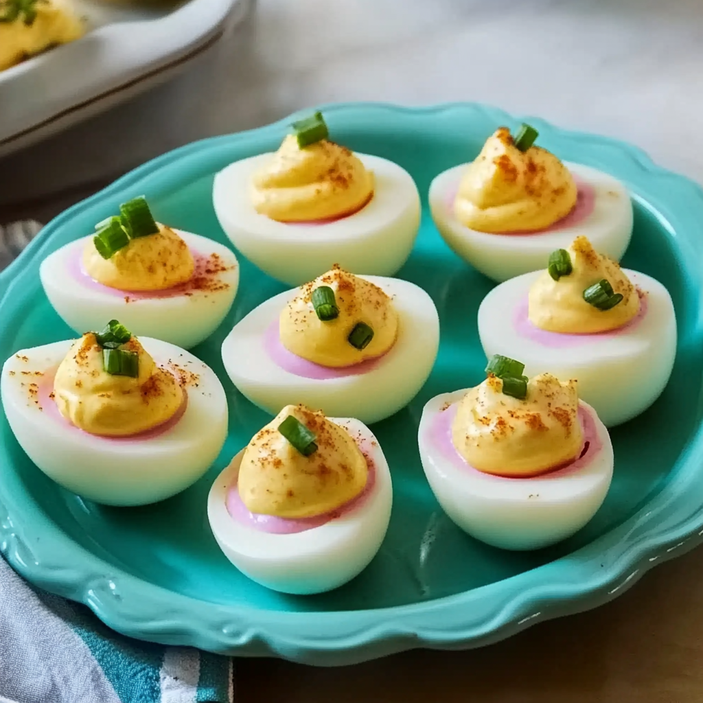 Recipe preparation for Easter Deviled Eggs