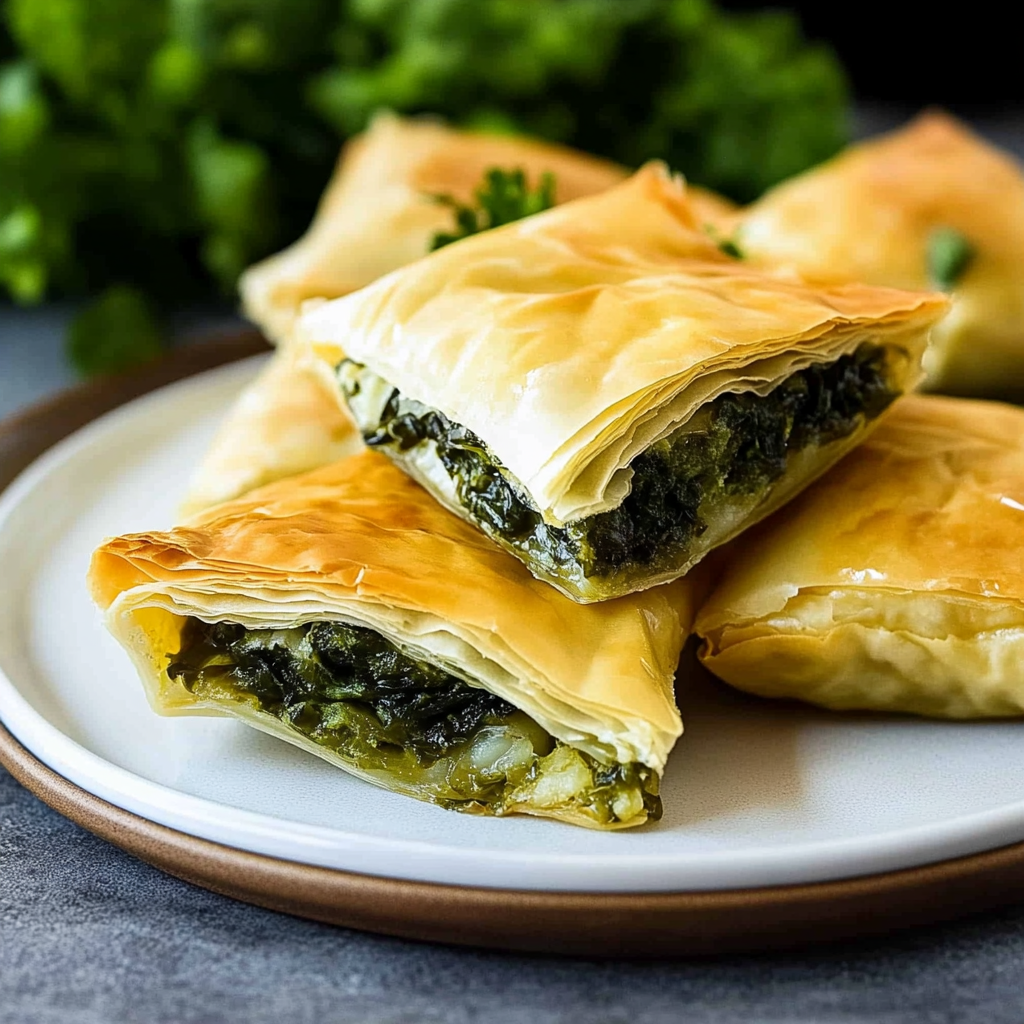 Recipe preparation for Spanakopita
