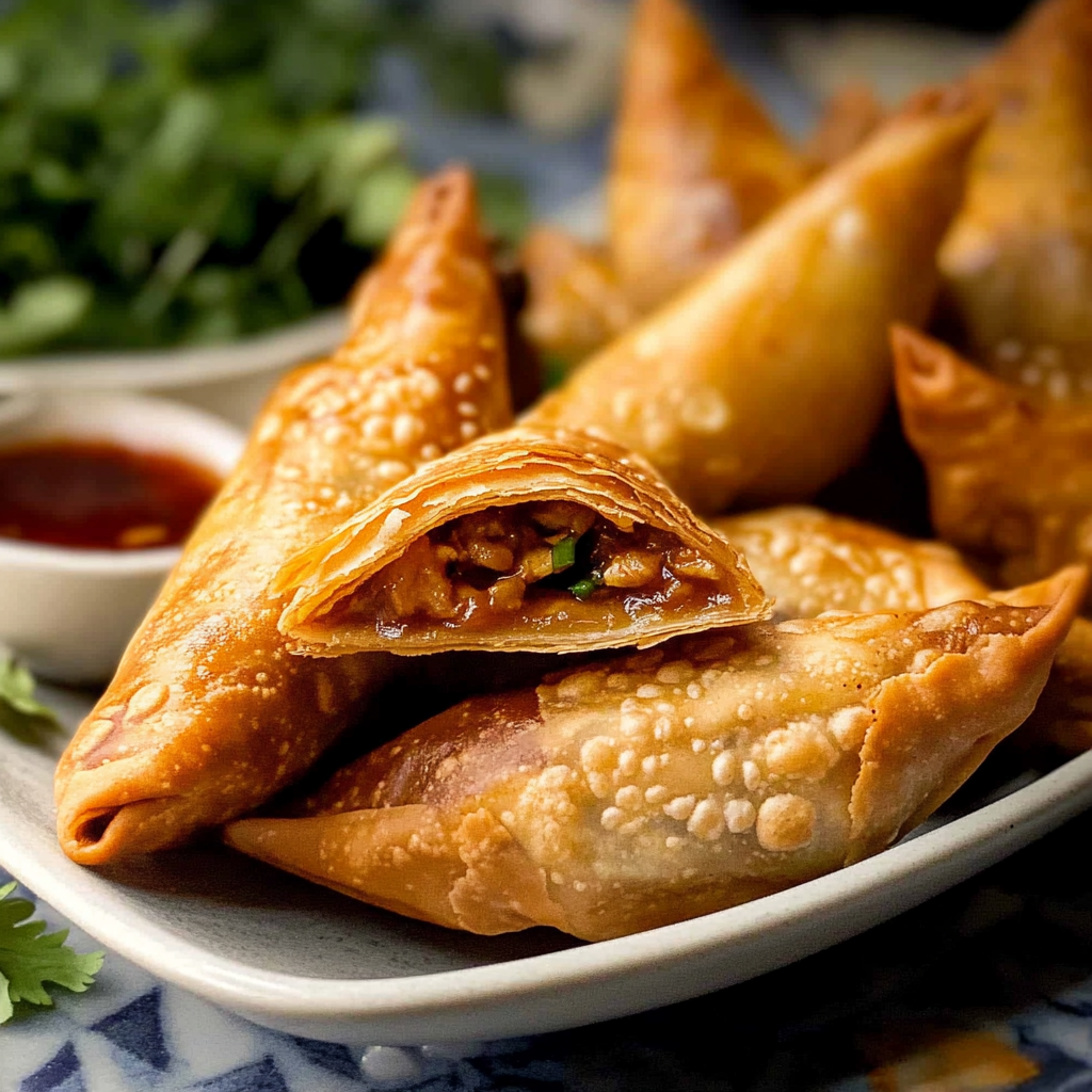 Recipe preparation for Chicken Samosa