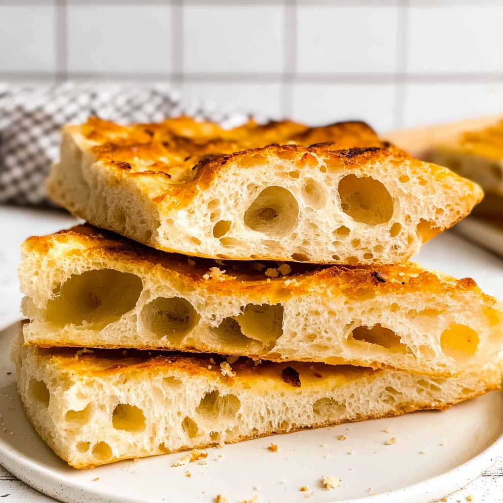 Recipe preparation for Parmesan Focaccia Bread