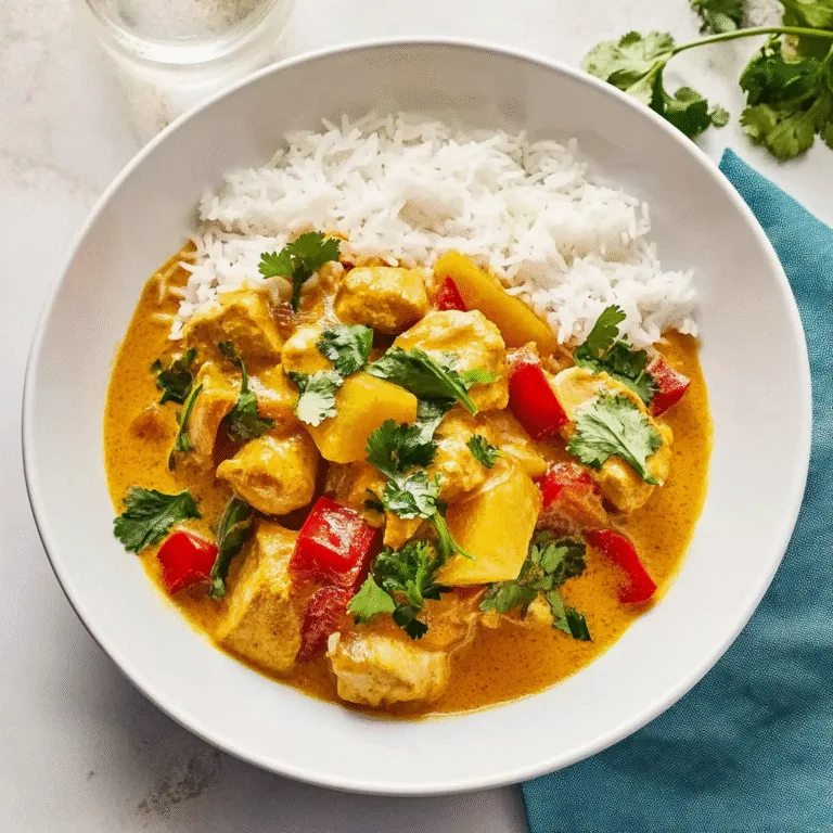 Irresistible Mango Chicken Curry with Coconut Rice Recipe