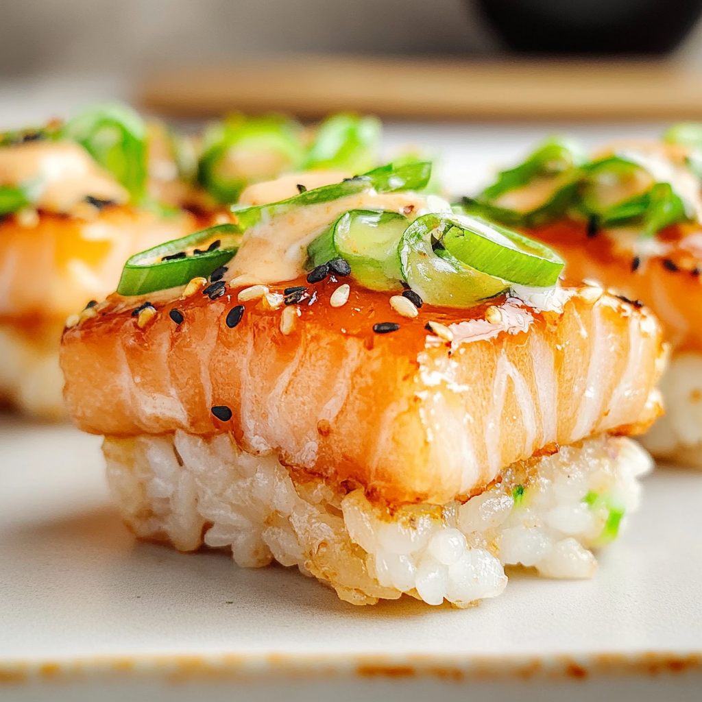 Recipe preparation for Salmon Crispy Rice