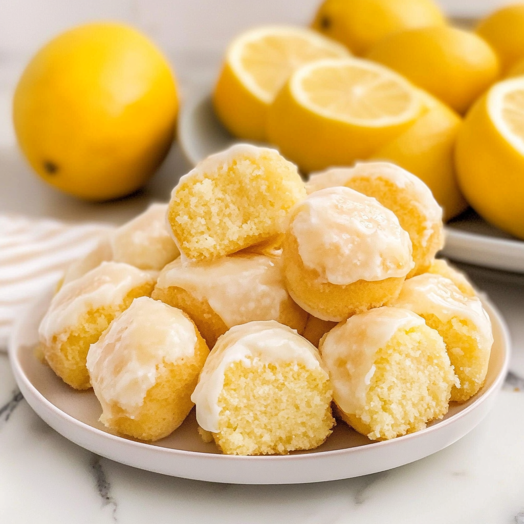 Recipe preparation for Lemon Drop Cake