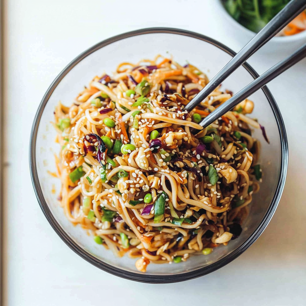 Recipe preparation for Sesame Noodle Salad
