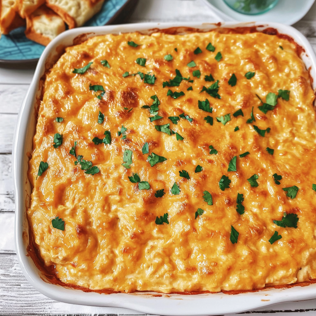 Recipe preparation for Cheesy White Bean Buffalo Dip