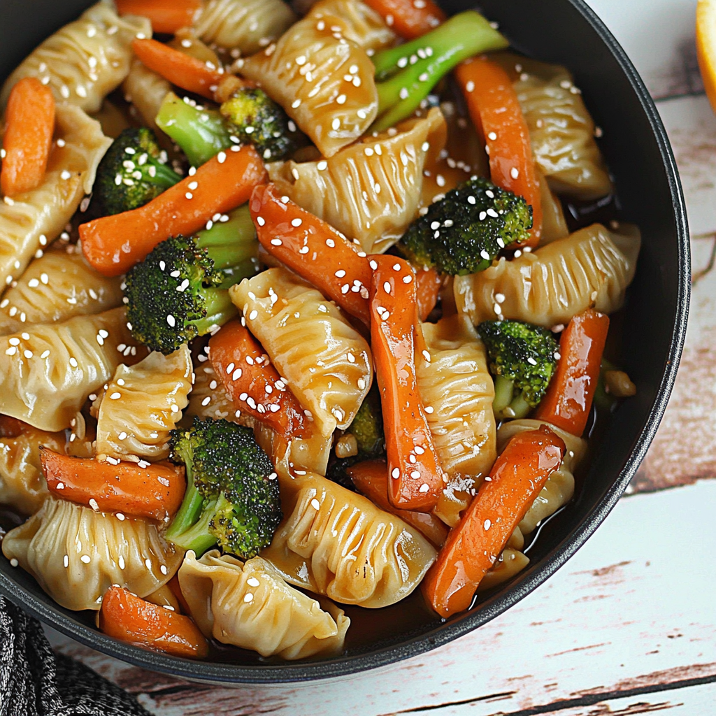 Recipe preparation for Potsticker Stir Fry