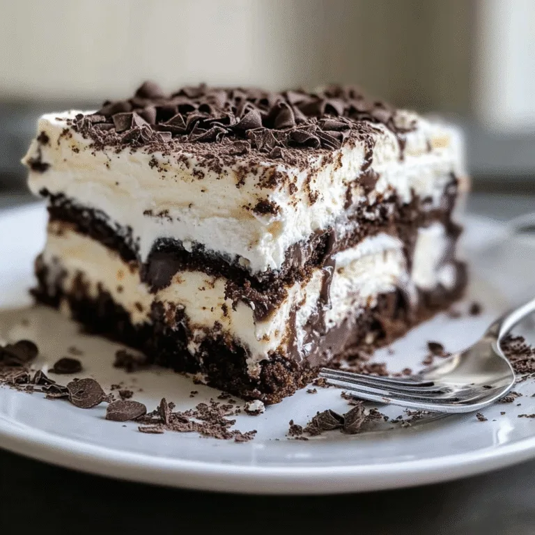 Irresistible No Bake Chocolate Lasagna Recipe Delight