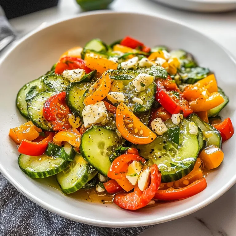 Cucumber Sweet Pepper Salad Quick Refreshing Dish