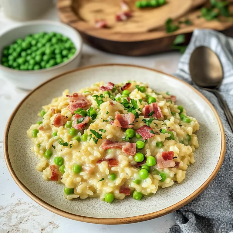 Easy Pea And Bacon Risotto 10-Min Prep Delight