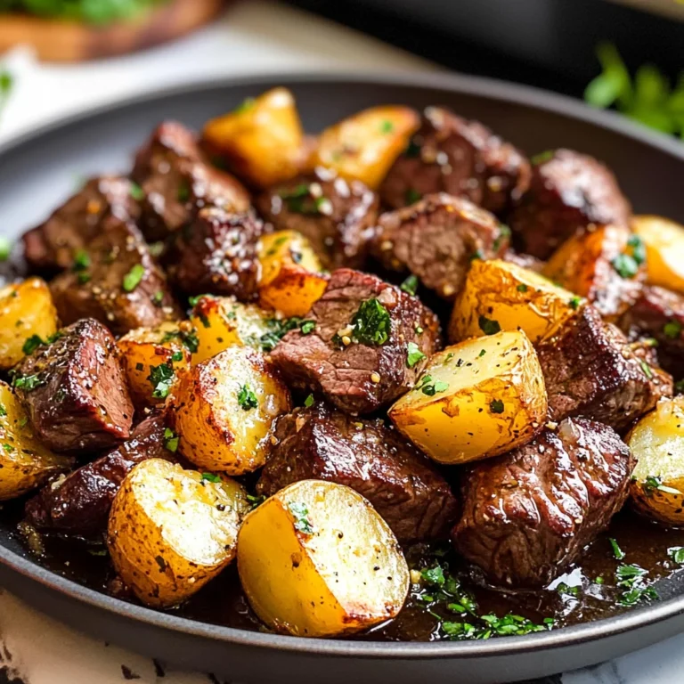 Garlic Butter Steak Bites With Crispy Potatoes in 15 Min