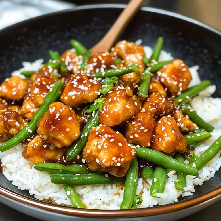 Sesame Chicken With Green Beans And Rice Fast Delight
