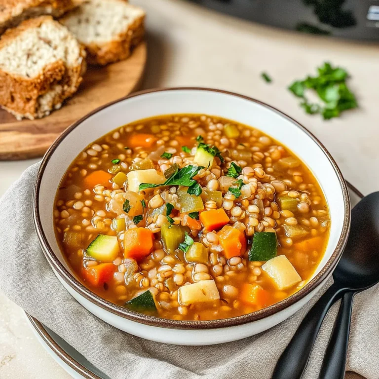 Vegetable Soup With Barley And Lentils 15 Min Comfort